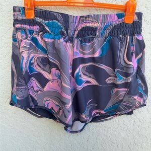 AVIA XL compression shorts overlay activewear running athletic purple colorful